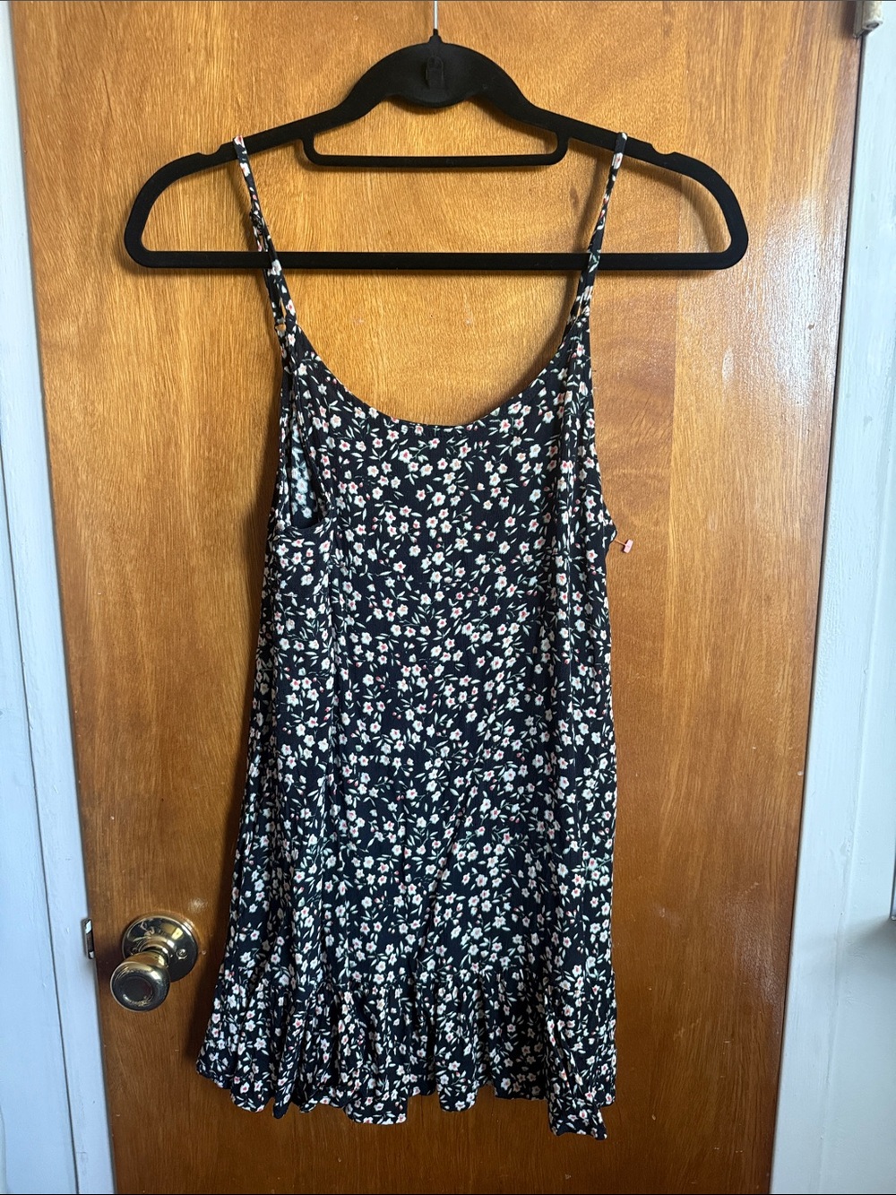 Urban Outfitters Black Floral Spaghetti Strap Camisole